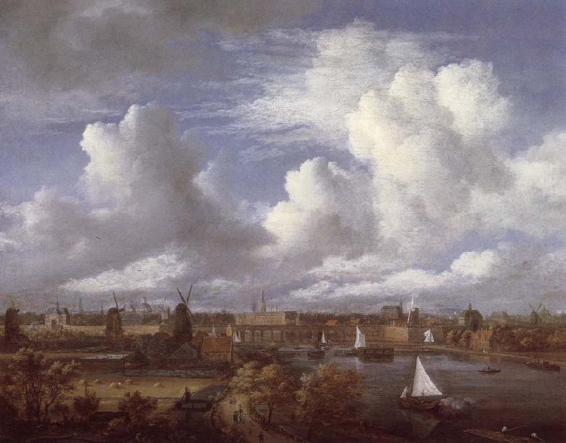 Jacob van Ruisdael Panoramic View of the Amstel Looking towards Amsterdam Sweden oil painting art
